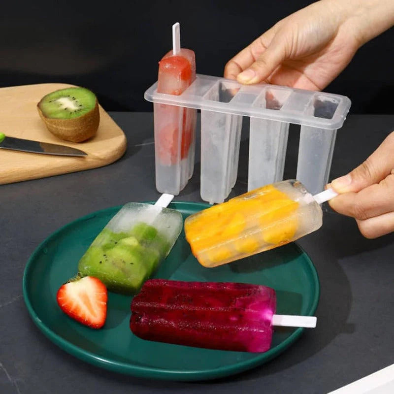 Reusable 4-Cavity Popsicle Mold – BPA-Free Summer Treat Maker