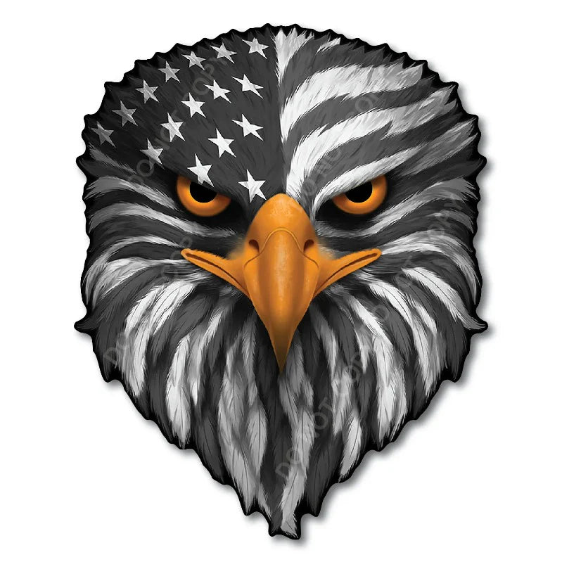 Reflective Eyes Eagle Decal