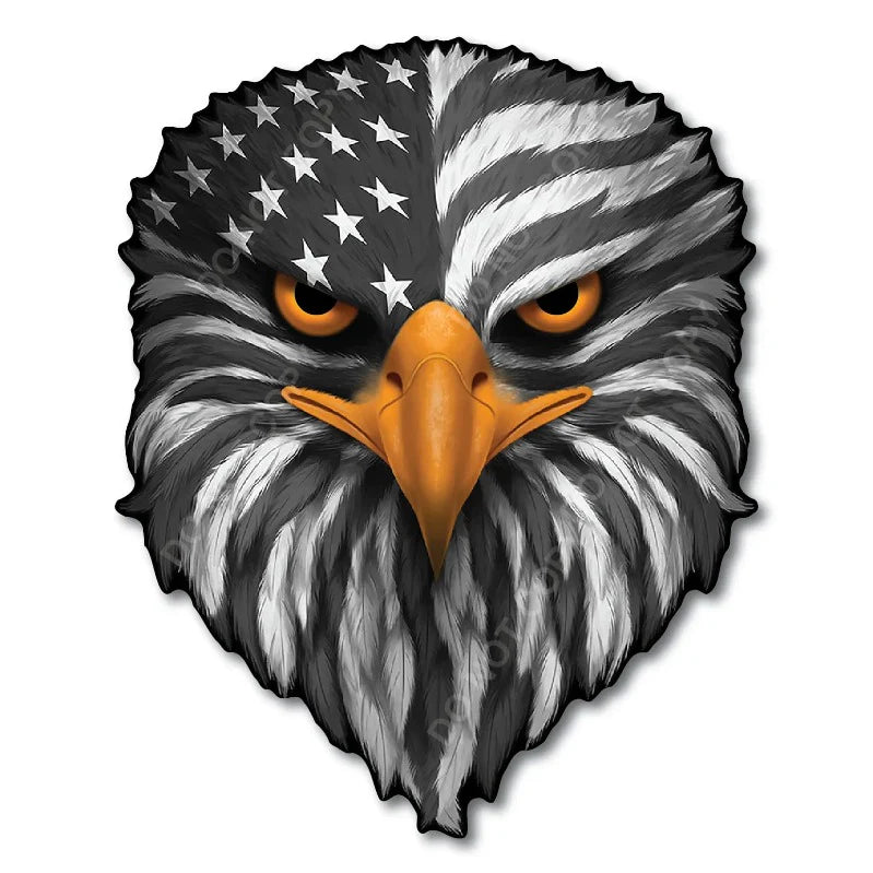 Reflective Eyes Eagle Decal