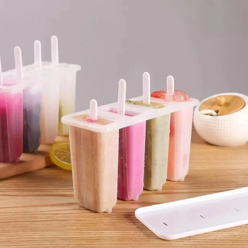 Reusable 4-Cavity Popsicle Mold – BPA-Free Summer Treat Maker