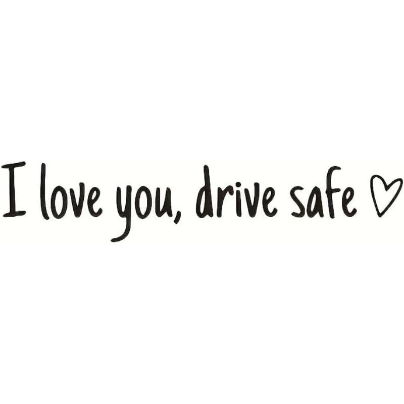 Rearview Mirror Vinyl Decal Reminder