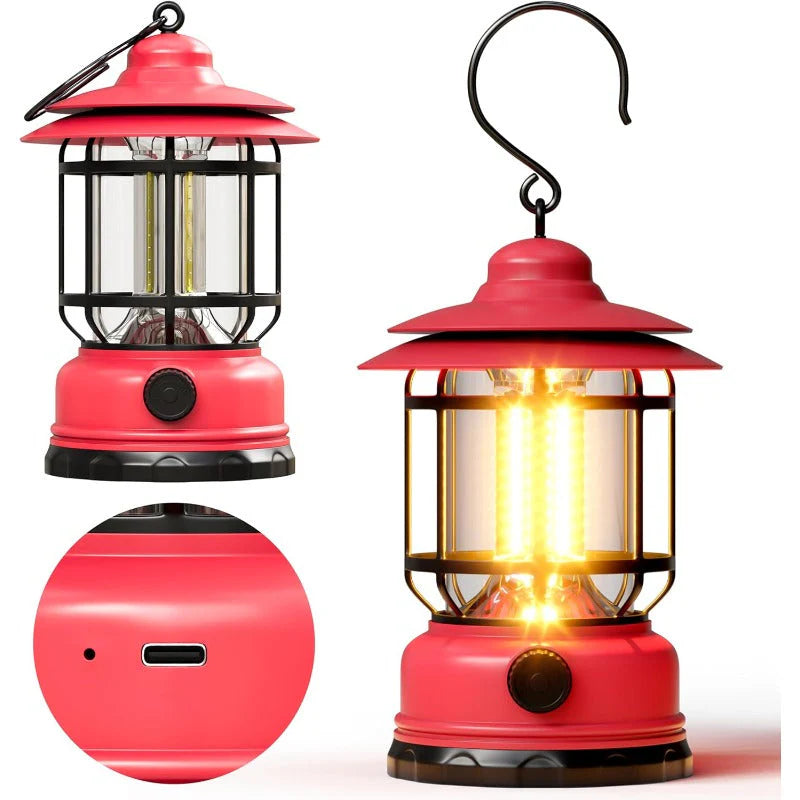 Rechargeable Retro LED Camping Lantern